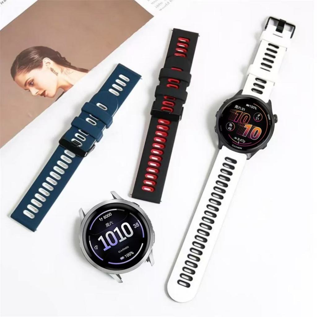 สายนาฬิกาGarmin forerunner570 47mm 265 255 venu4 45mm venu3 45mm venu2 45mm สายนาฬิกา22mm