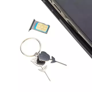 [YANG] 2 ชิ้น/เซ็ต Rose Shape เข็มสแตนเลสสําหรับสมาร์ทโฟนซิมการ์ดถาดกําจัด Eject Pin Key เครื่องมือ Universal Thimble