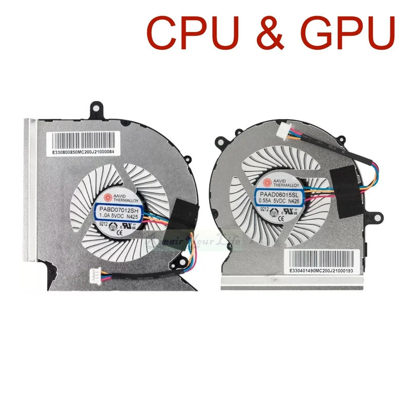 FZCPU GPU พัดลมระบายความร้อนสําหรับ MSI GE65 Raider 9SF 9SE GP65 เสือดาว 9SD 9SF MS-16U2 16U1 แล็ปท็