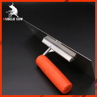MUSCLE COW เกรียงฉาบปูนฉาบฝ้าใบมีดสแตนเลส304 ไม่เป็นสนิม ด้ามไม้จับถนัดมือ แข็งแรงทนทาน งานปูกระเบื้องฉาบผนัง