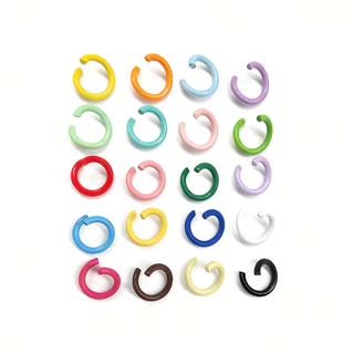 50-100ชิ้น ห่วงกระโดดคละสี 1.2x10mm ห่วงเปิดโลหะพ่นสีพาสเทล/สดใส สำหรับเชื่อมสร้อยคอ สายคล้องมือถือ DIY