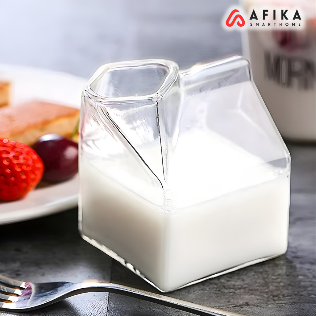 Aesthetic Glass Coffee Tea Milk Box Glass 300ml