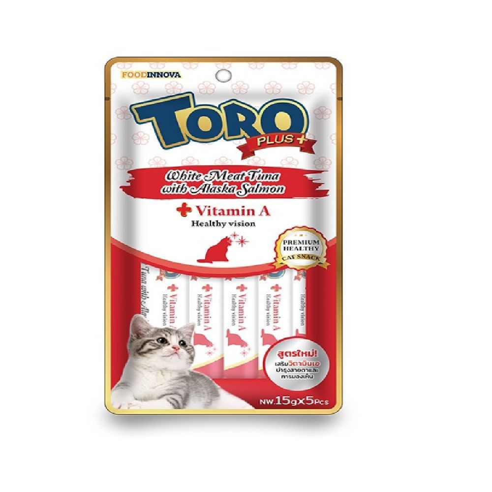 [สินค้าส่งด่วน] โทโร่ พลัส ทูน่าขาวอลาสก้าแซลมอน 15X5ก T TORO+ WHITE MEAT TUNA ALASKASALMON15X5GT