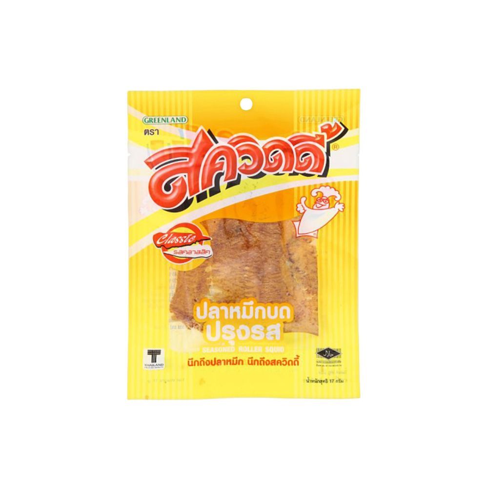 [สินค้าส่งด่วน] สควิดดี้ปลาหมึกบด 17 กรัม SQUIDY SQUID SNACK GRIND 17 G.