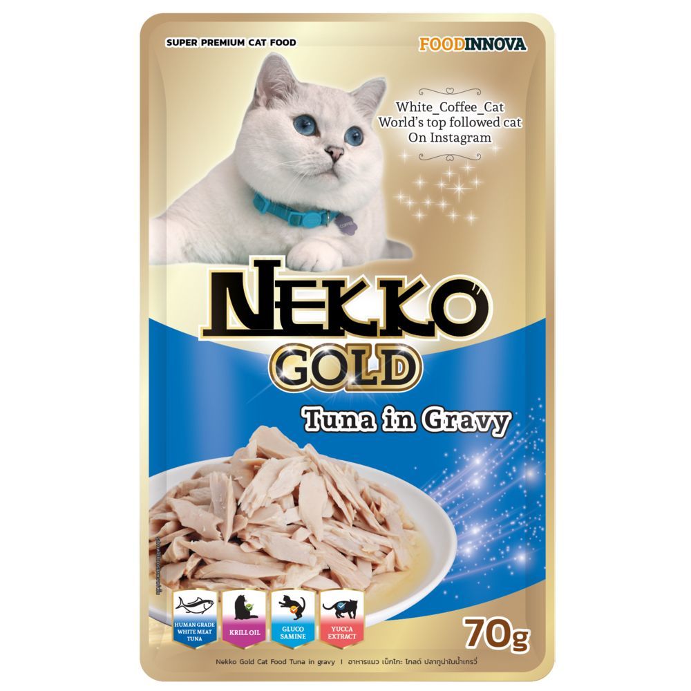 เน็กโกะโกลด์ ทูน่าในน้ำเกรวี่ 70ก T NEKKO GOLD TUNA IN GRAVY 70G T