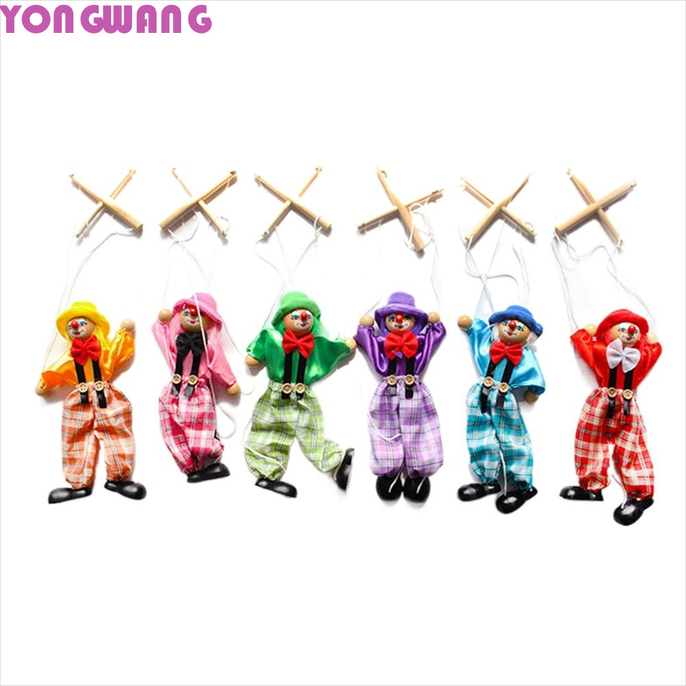 YONGWANG66HR หุ่นตัวตลก Vintage สําหรับปีใหม่ไม้กิจกรรมร่วมเด็กของเล่นเด็ก Handcraft ของเล่น