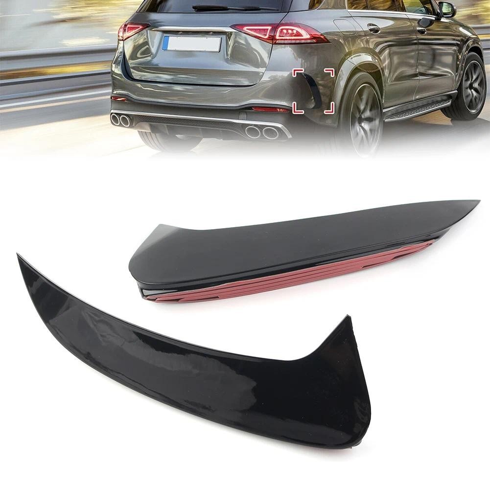 2X รถด้านหลังกันชน Splitter สปอยเลอร์ Canard Air Vent Trim สําหรับ Mercedes Benz GLE Class W167 AMG 
