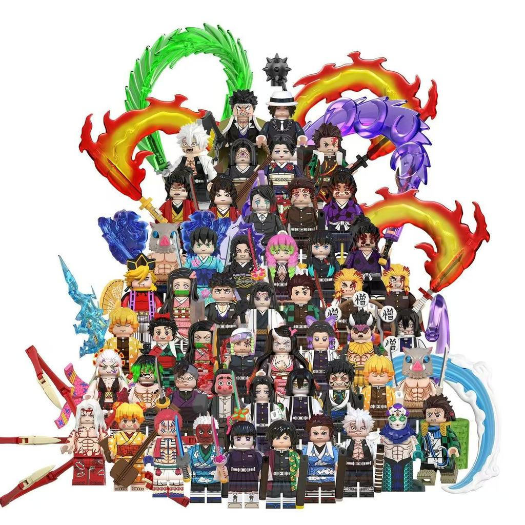 Demon Slayer Action Figure Hantengu Agatsuma Zenitsu Akaza Nakime Hashibira Inosuke ของเล่นคอลเลกชัน