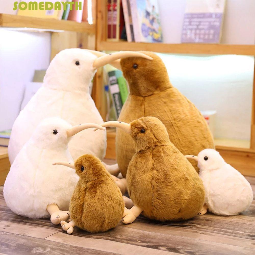 SOMEDAY Kiwi Bird Plush ของเล่นเด็กตุ๊กตาหมอนการ์ตูนน่ารักเหมือนจริง Kiwi Bird เด็กตกแต่งบ้าน Zealan