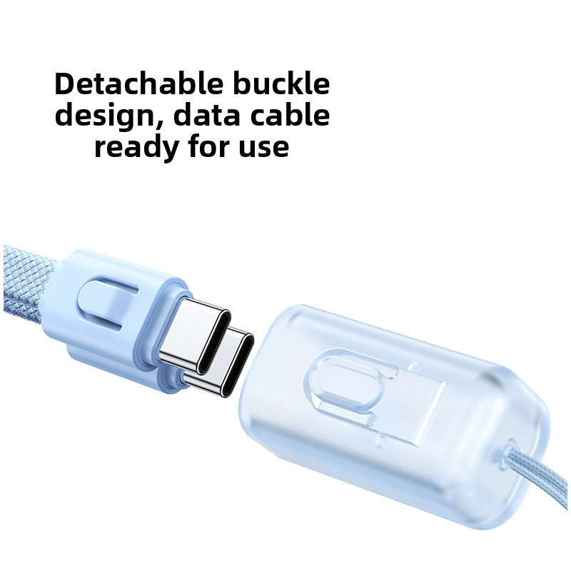 UGREEN C to C Fast CHARGING PD60W 3A USB-C Lanyard สายชาร์จ 2-in-1 Type-C สวมใส่สาย 0.3M ราคา ถูกที่สุด ดีลบีเคเค แกลเลอรีภาพที่ 4