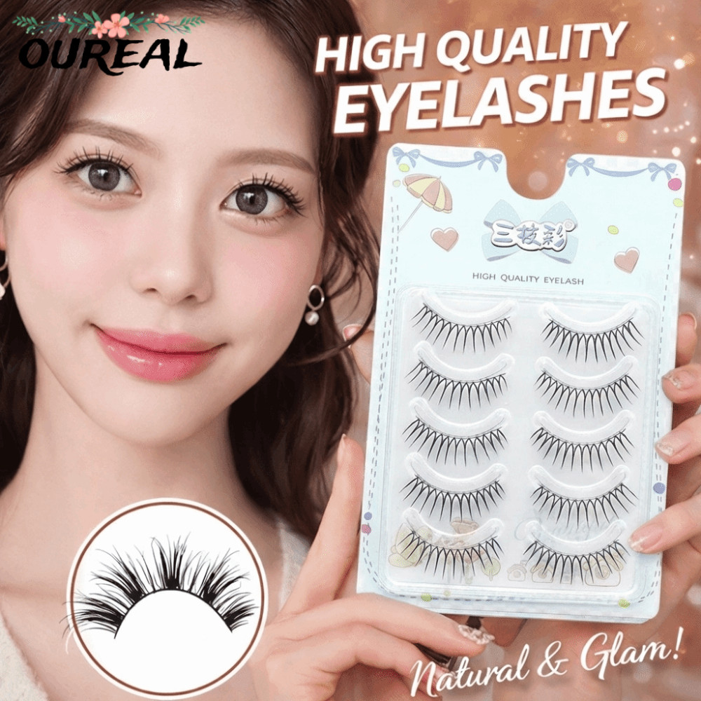 OUREAL ขนตาปลอมธรรมชาติ, Curvature C 7-9 มม.DIY Lashes Extension, อินเทรนด์ Black Eye แต่งหน้าน้ําหนักเบาขนตาปลอมสดทุกวัน