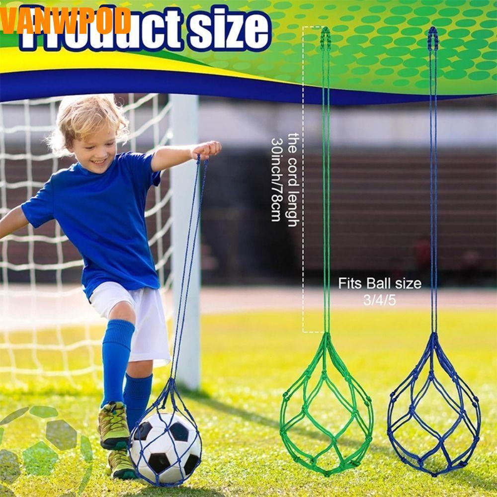 VANWPOD Football Kick Trainer Net Pocket, Football Accessories Mesh Bag Soccer Ball Net Kicker Train