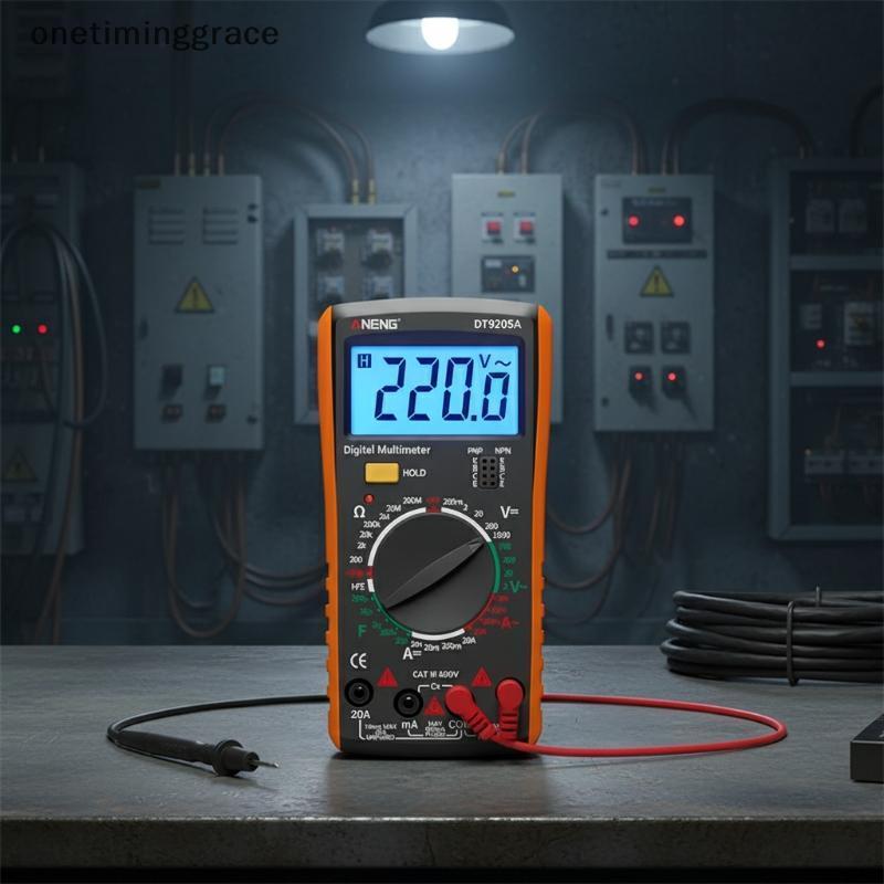 Onetiminggrace DT9205A Handy Digital Multimeter RMS 1999 นับ DC Voltage Current Tester สําหรับเครื่อ
