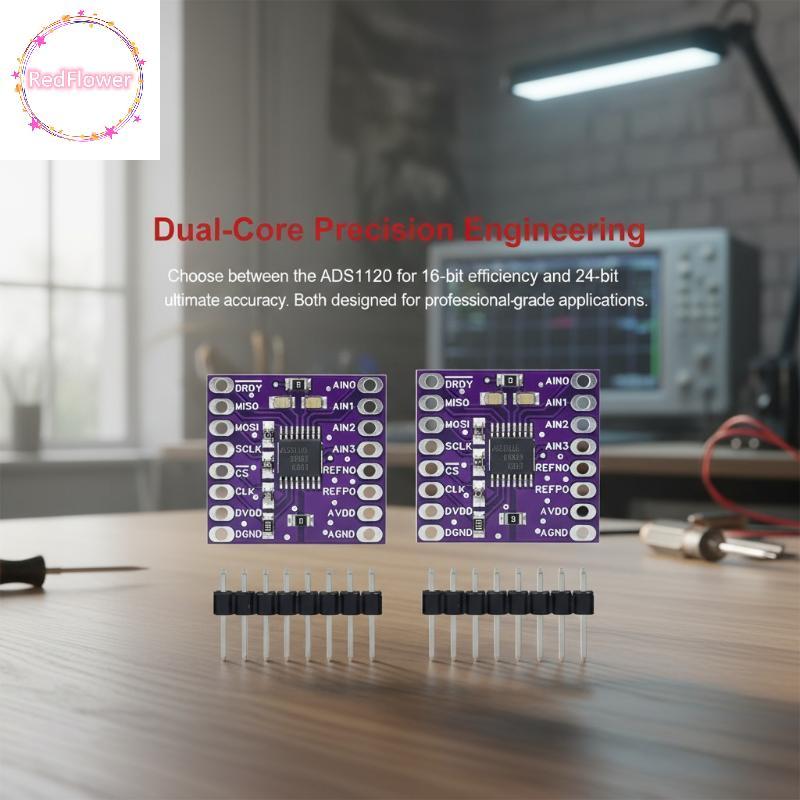 RedFlower ADS1120 ADS1220 โมดูล ADC 16Bit 24Bitpact ขนาดเชิงเส้นสูงสําหรับการวัดเซ็นเซอร์ในโครงการหุ