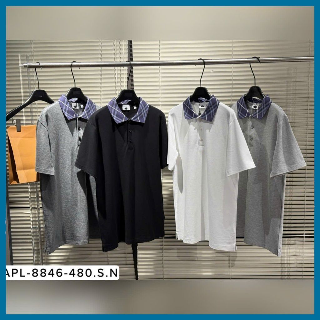 เสื้อโปโลผู้ชายคุณภาพสูง, สร้อยคอหรูหรา, เสื้อยืดที่สวยงาม, สวมใส่ในกลุ่ม, GOING OUT, WORK APL-8846 