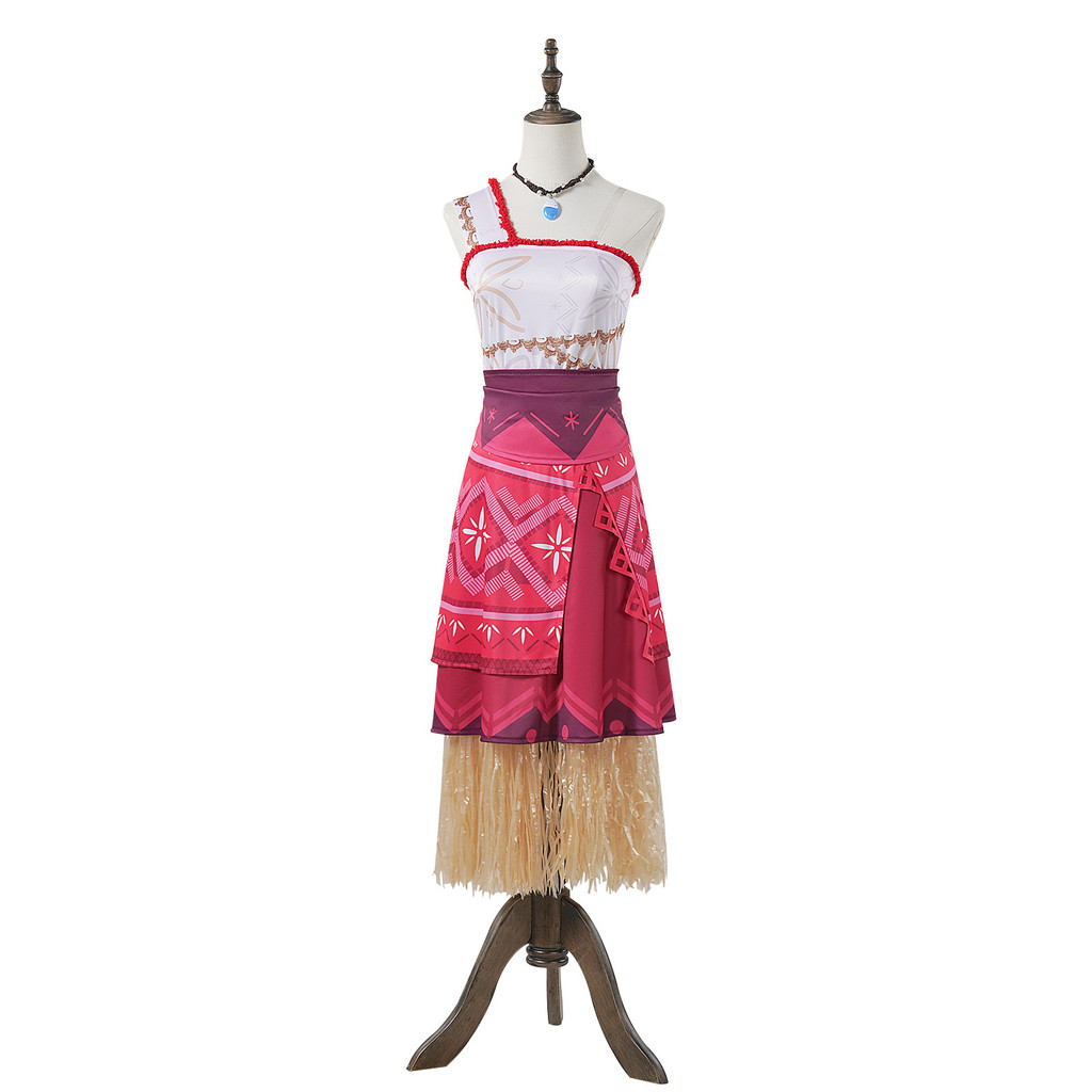 Moana cosplay costume, Moana costume, performance costume, Maui outfit, grass skirt princess stage p