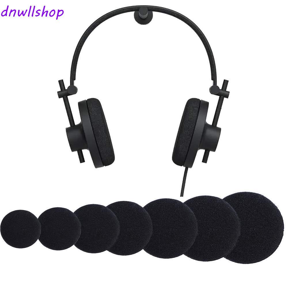 DNWLSHOP หูฟังแผ่นโฟมอุปกรณ์เสริมสีดําฟองน้ําครอบคลุมนุ่มคุณภาพสูง 35 มม.40 มม.45 มม.แผ่นรองหูฟังฟองน้ํา
