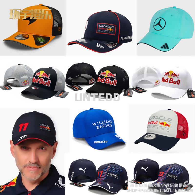 หมวก RedBull RedBull RedBull คุณภาพสูง Racing Car หมวกหมวก Hard Top ฤดูร้อนเบสบอลหมวกใหม่ J5PI