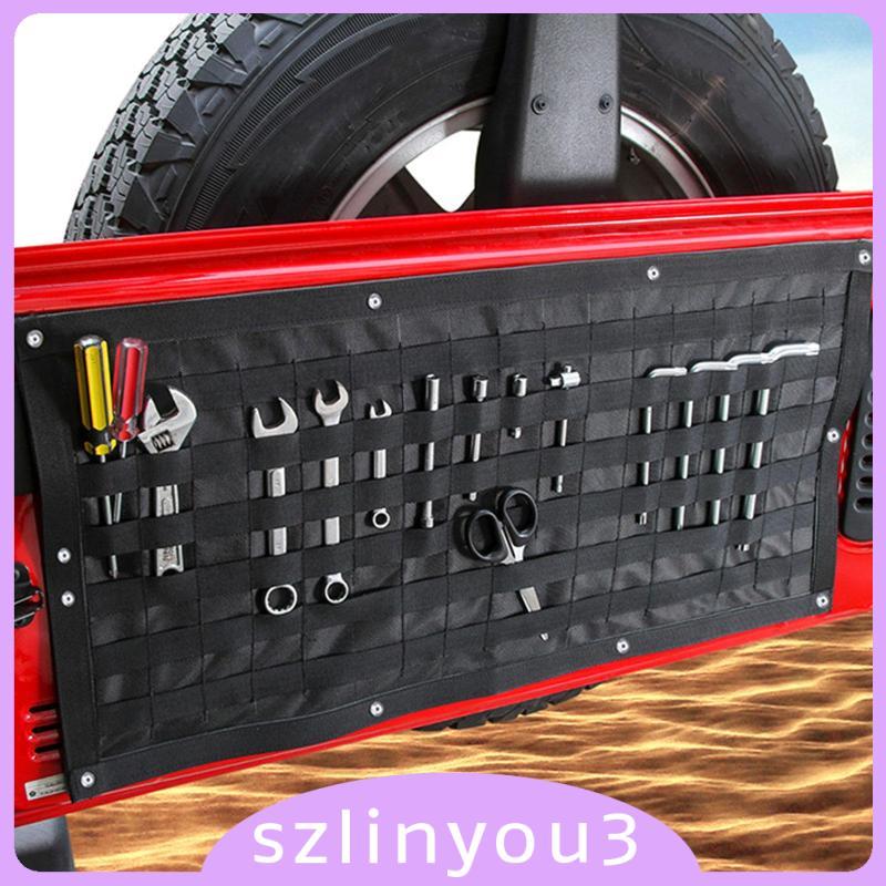 [Szlinyou3] Car Tailgate Door Storage Bag Oxford Cloth Tool Organizer Multi Pocket for Bj40plus รถ T