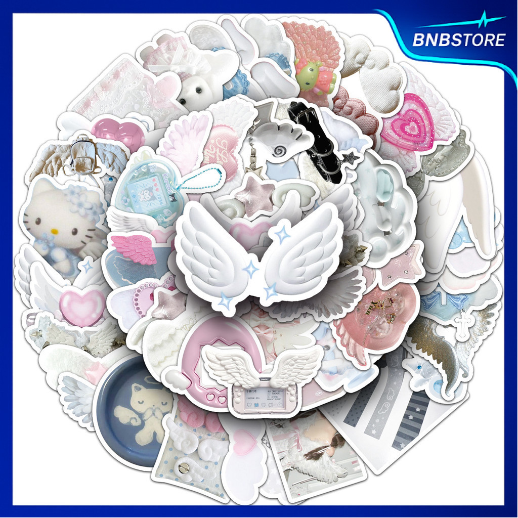 🍀ส่งจากไทย🍀 50แบบ สติกเกอร์ ปีกนางฟ้า การ์ตูน Angel wing cartoon style Coquette Dollette sticker
