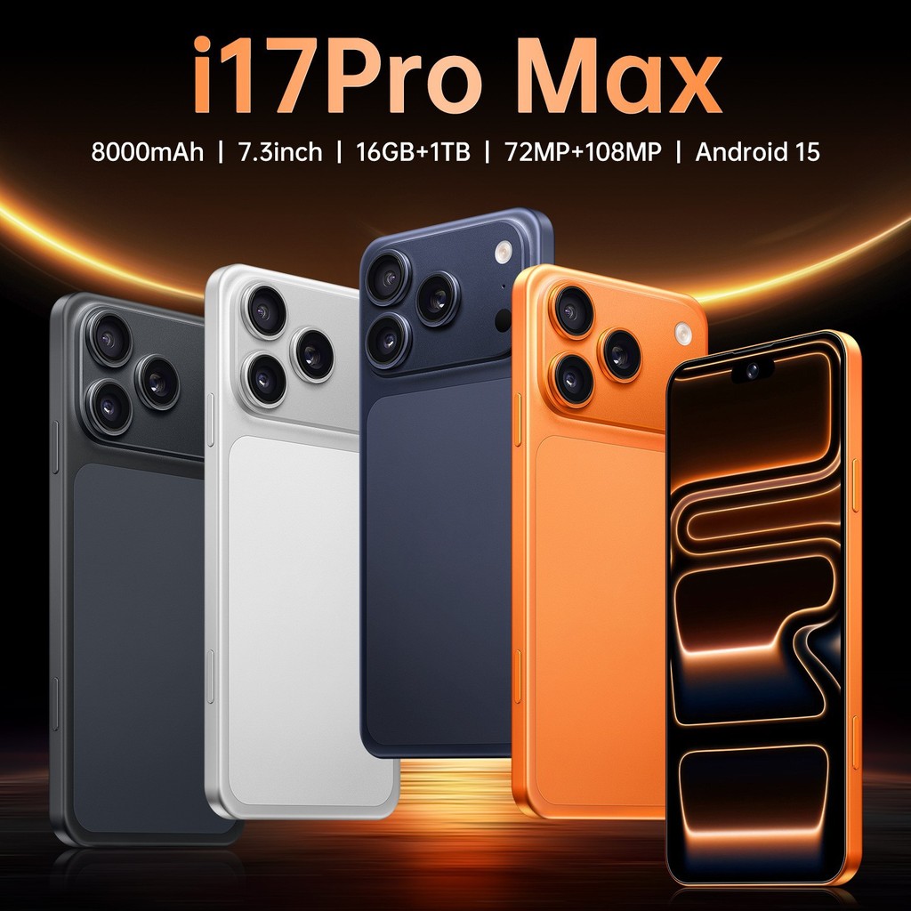 โทรศัพท์มือถือ i17PROMAX True 4G 7.3 นิ้ว Android 12 สมาร์ทโฟน 4+64GB โทรศัพท์มือถือใหม่เอี่ยมพร้อมส