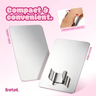 Breteil อุปกรณ์ปาดรองพื้น + พาเล็ตต์สี - ชุดอุปกรณ์แต่งหน้าสำหรับรองพื้นแบบพกพา เหมาะสำหรับการเดินทาง BR-F12