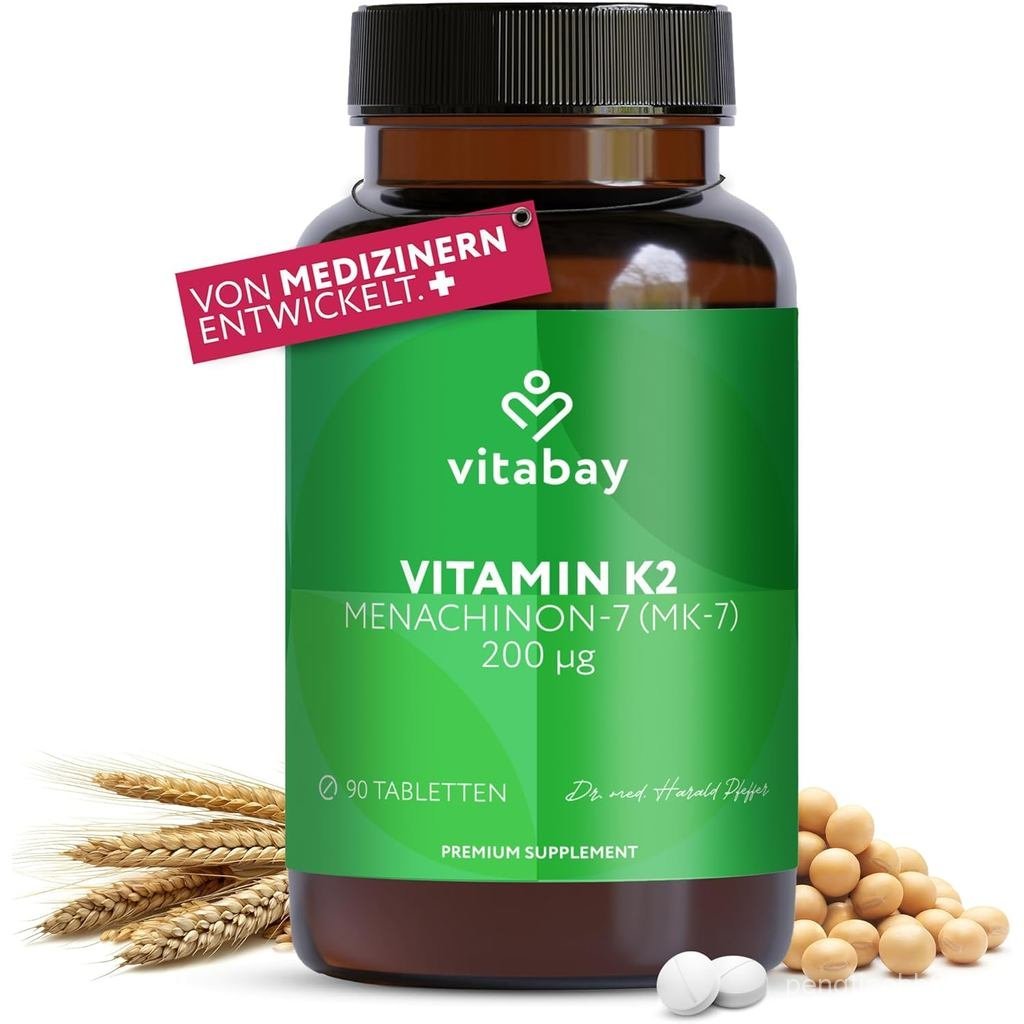 Vitabay K2 Dose 200 μg (mcg) – 90 K2 เม็ด MK7 MK7 – K2 MK7 200μg – Vit K2 K2 200μg AllTrans Form K2 