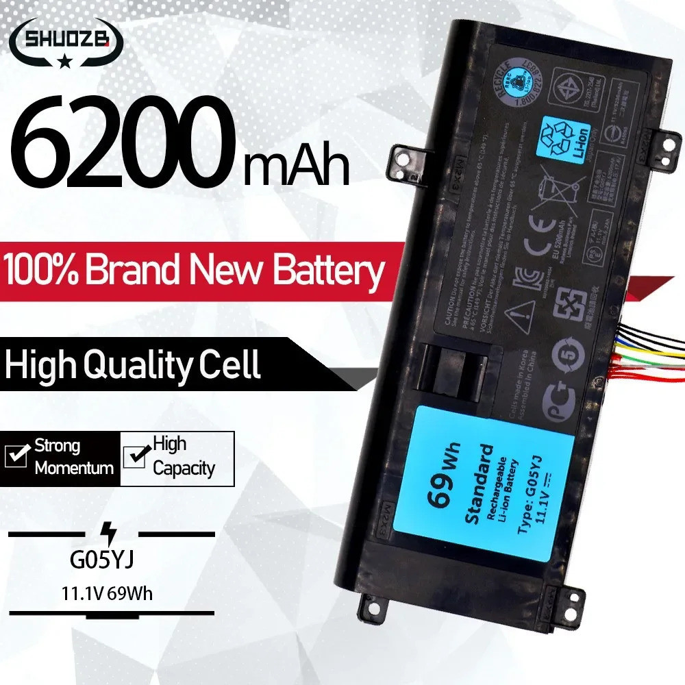 New G05YJ Laptop Battery for DELL Alienware 14 A14 M14X R3 R4 Series P39G 14D-1528 14D-4528 0G05YJ Y