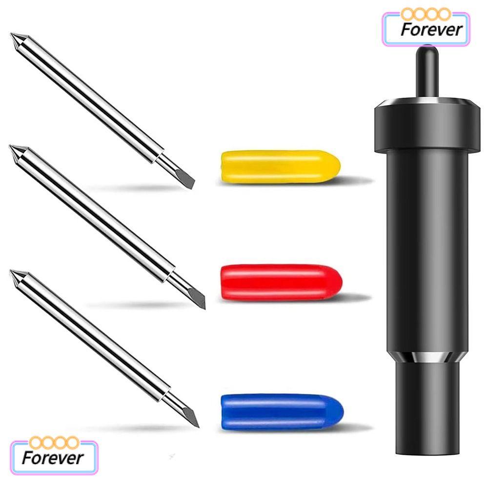 FOREVER ใบมีดพล็อตเตอร์, ใบมีดตัดลึกเรียบ 30 45 60 องศา, ที่ใส่ใบมีดโลหะทดแทนสําหรับ Cricut Explore 