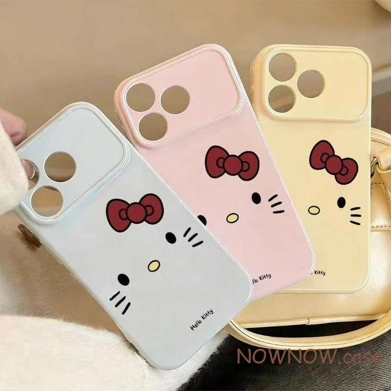 เคสโทรศัพท์ลาย Kitty สำหรับ iPhone 17 16 15 14 Plus 13 12 11 Pro Max 7 8 Plus