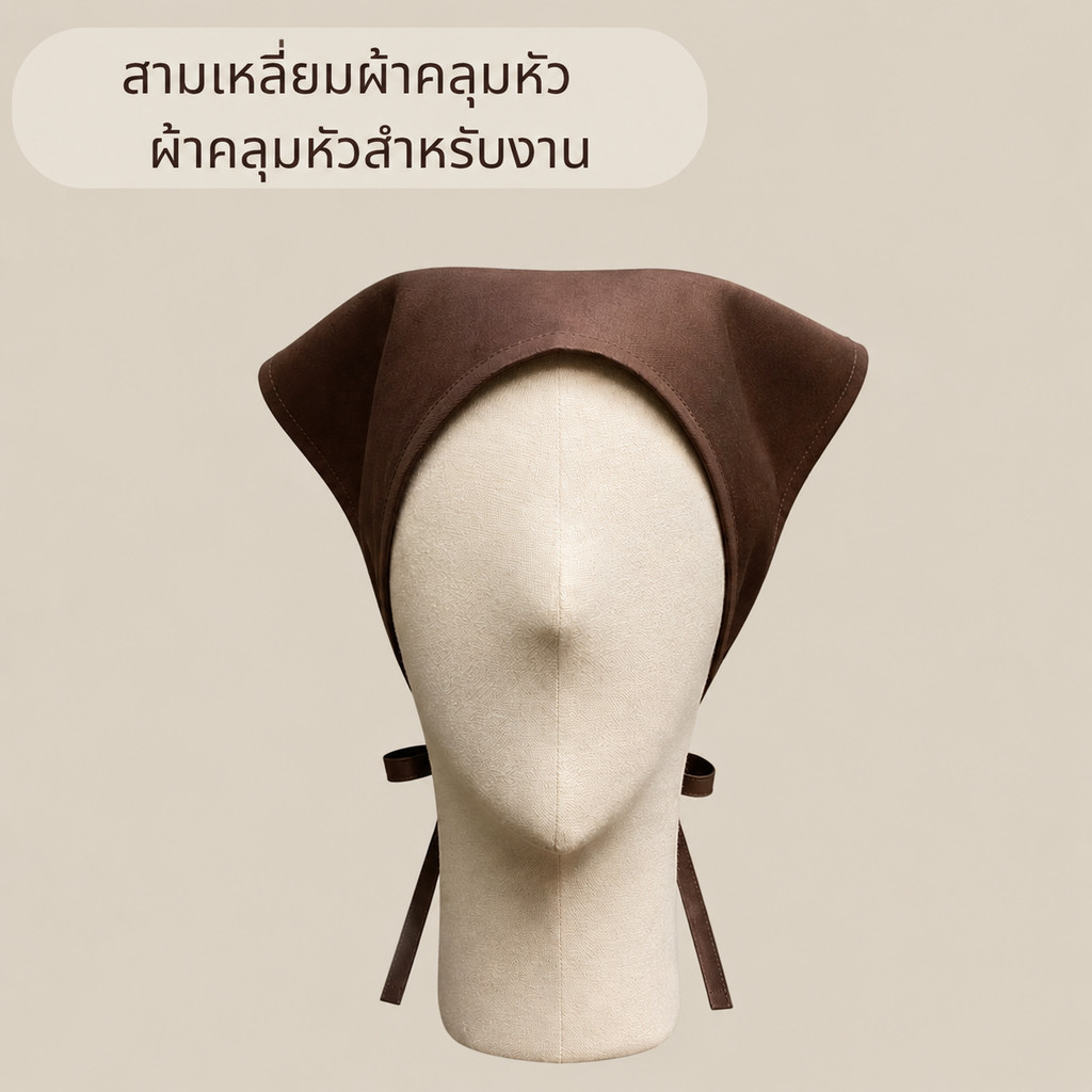 ผ้าพันคอสามเหลี่ยมหมวกทํางานร้านอาหารผ้าคลุมศีรษะจัดเลี้ยงหม้อไฟร้านอาหารผู้ชายผู้หญิงหมวกทํางานบริกรร้านอาหารหม้อไฟ