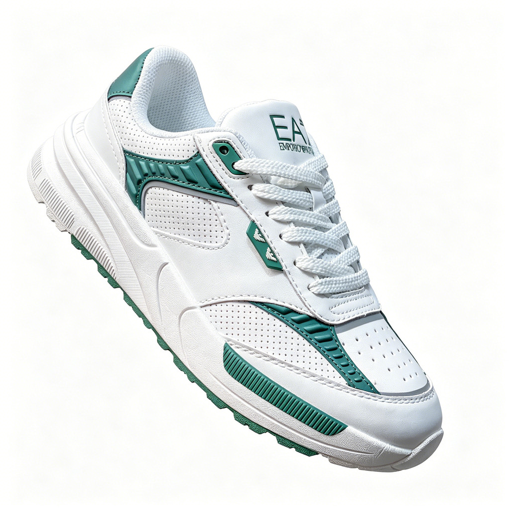 Armani EA7 รองเท้าลําลองผู้ชาย Low-Top รองเท้าผ้าใบกีฬา