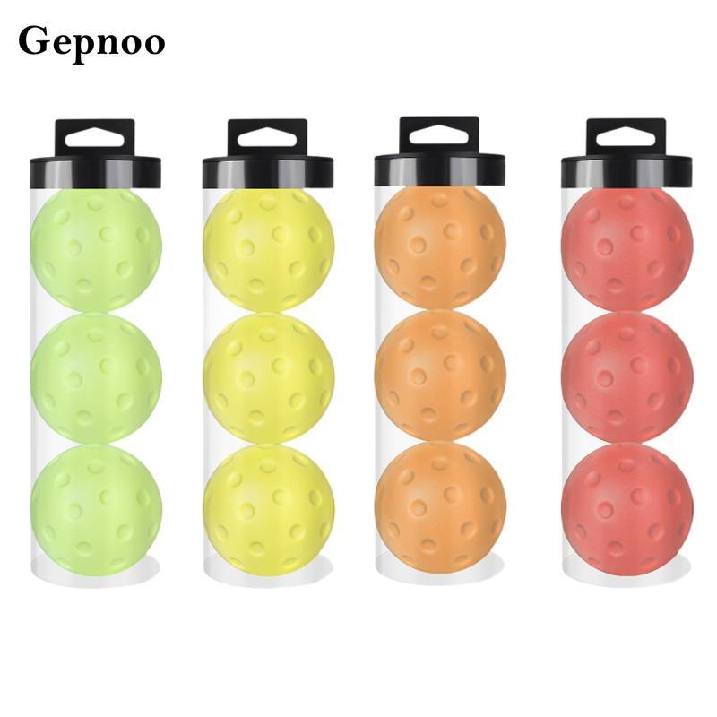 Gepnoo โฟมเทนนิส Pickleball Ball Quiet 74 มม.PU Soft Practice Noiseless Training Balls สําหรับ Home Court