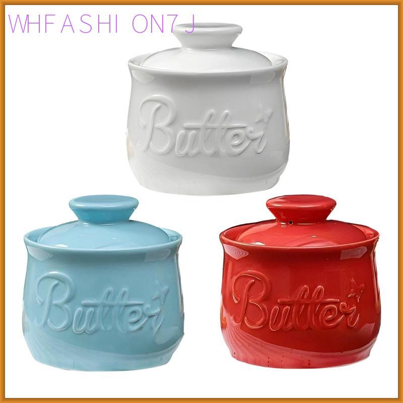 [whfashion7j] Butter Crock เซรามิค Butter Container พร้อมฝาปิด French Butter Crocks Box Storage Porc