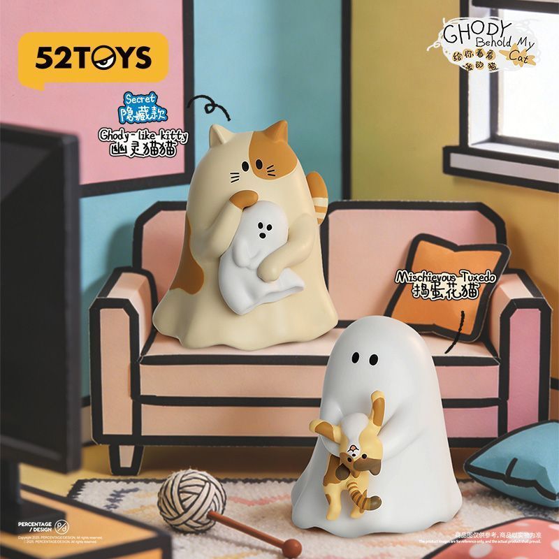 [52TOYS] Little Ghost Show You My Cat My Mystery Box อินเทรนด์ Play Gift Hand...