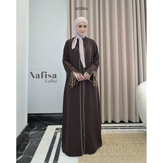 Azzha Indonesia - Nafisa Abaya Wanita Muslimah Nyaman Lembut dan Elegant Dengan Bahan Hania Arabian anti UV Premium