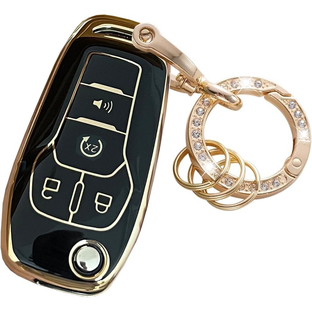 สําหรับ Ford Key Fob ฝาครอบกุญแจป้องกัน Flip Key Shell Holder Fit สําหรับ 2013 2014 2015 2016 2017 F