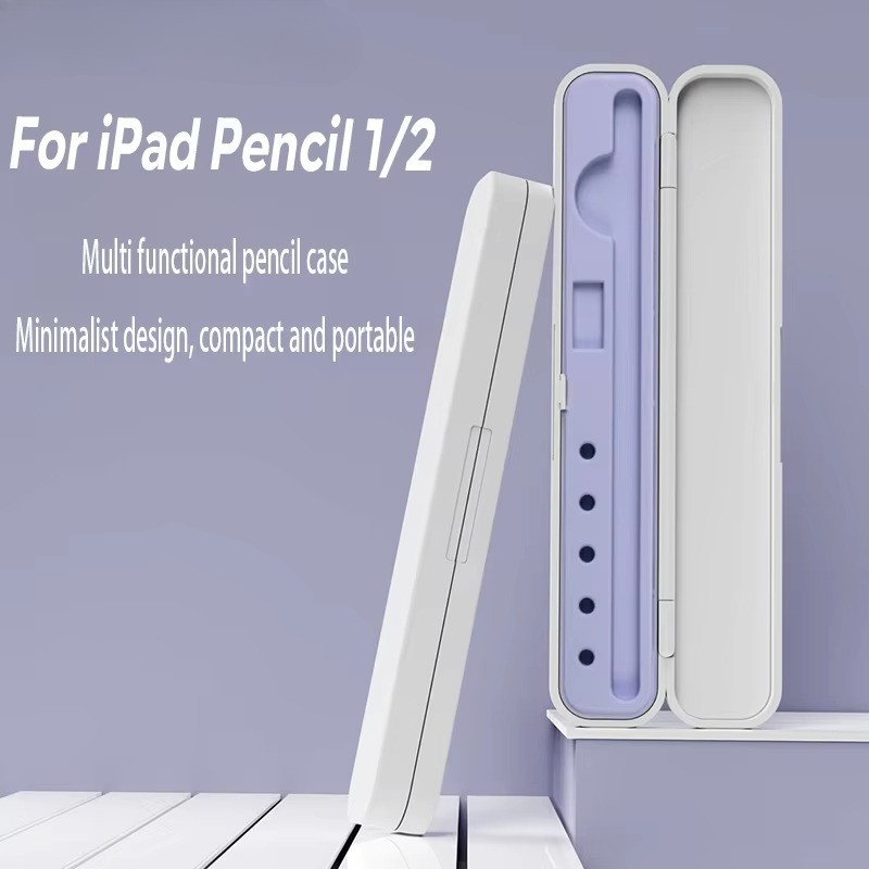 For Apple Pencil กรณี iPad กล่องดินสอ 1 2 Generation ฝาครอบที่เก็บปากกาสัมผัสสากล Nib Case อุปกรณ์เสริม iPadที่ใส่สไตลัส