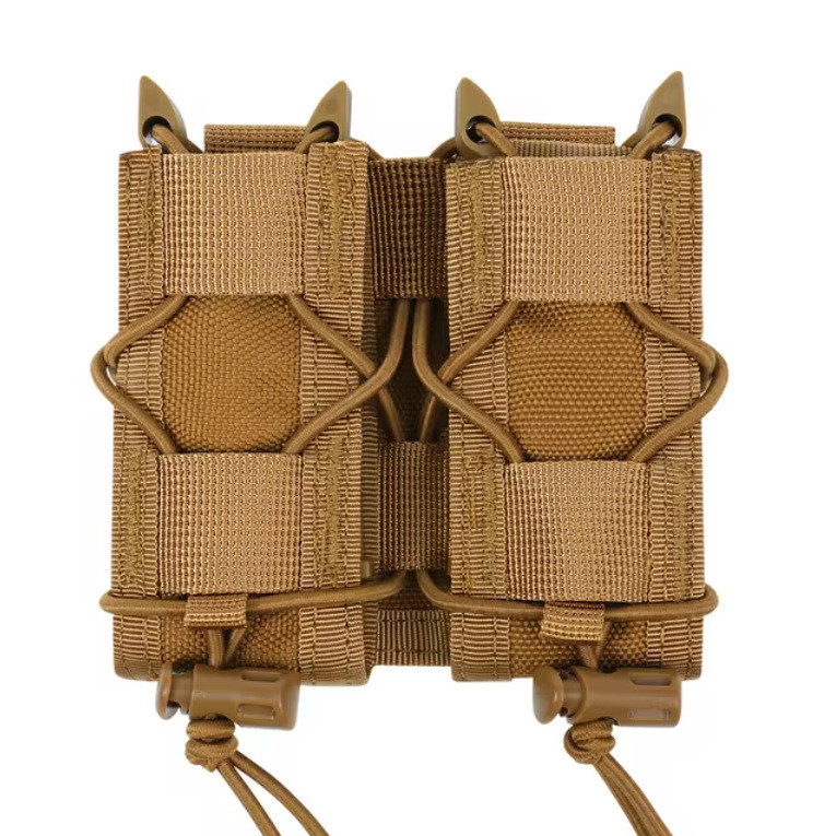 Spot Goods#Tiger style9mm Dual Magazine Pouch Quick-Access Magazine Bag molle Hanging tool bag stora