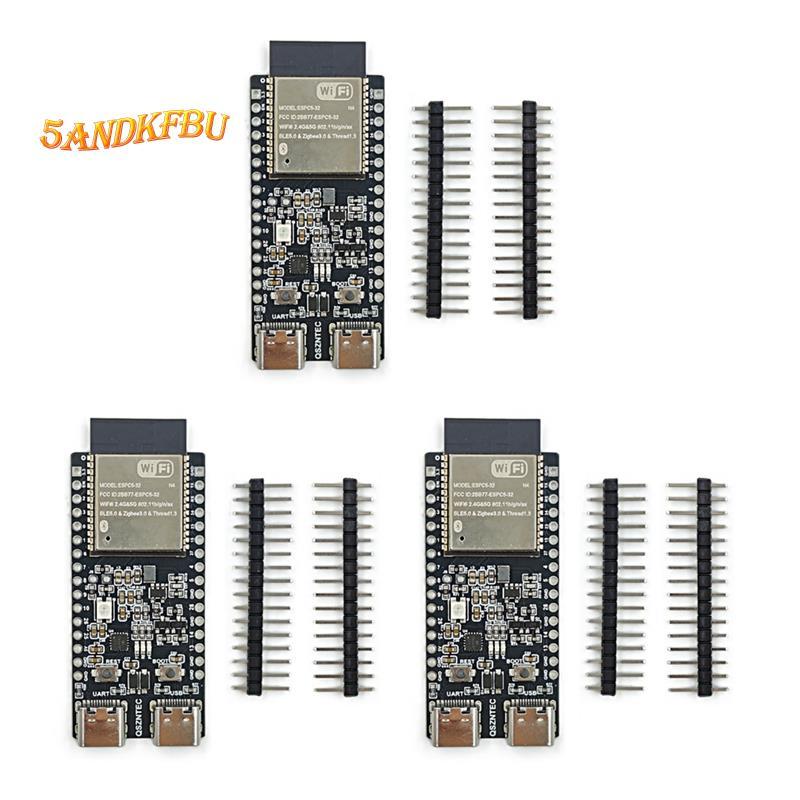 3PCS -C5-DevKitC-1 บอร์ดพัฒนา N4R2 Dual-Band 2.4G/5G WiFi+Bluetooth -C5-N4R2