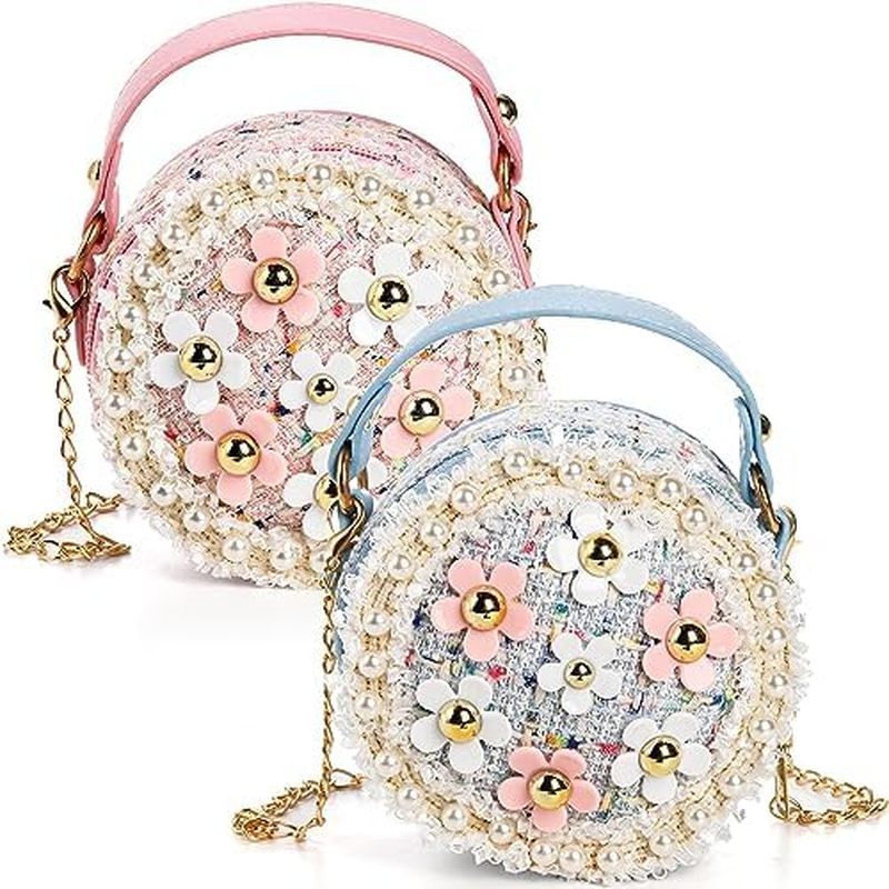 DEAYOU Mini Crossbody Bag Little Girls Cute PearlSrc[vertex Round Chain Chain Chain Chain Wallet Wal