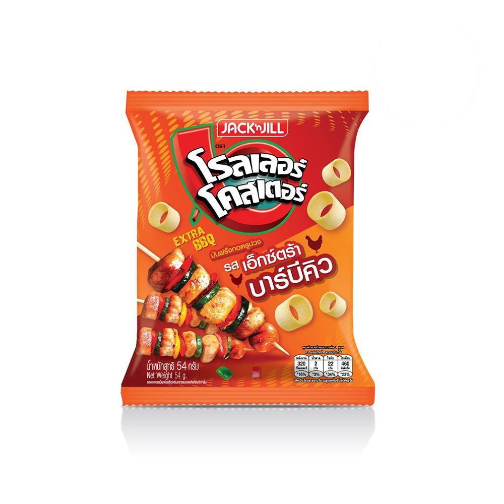 [สินค้าส่งด่วน] โรลเลอร์โคสเตอร์รสเอ็กตร้าบาร์บีคิว 54 กรัม ROLLER COASTER EXTRA BBQ 54G.