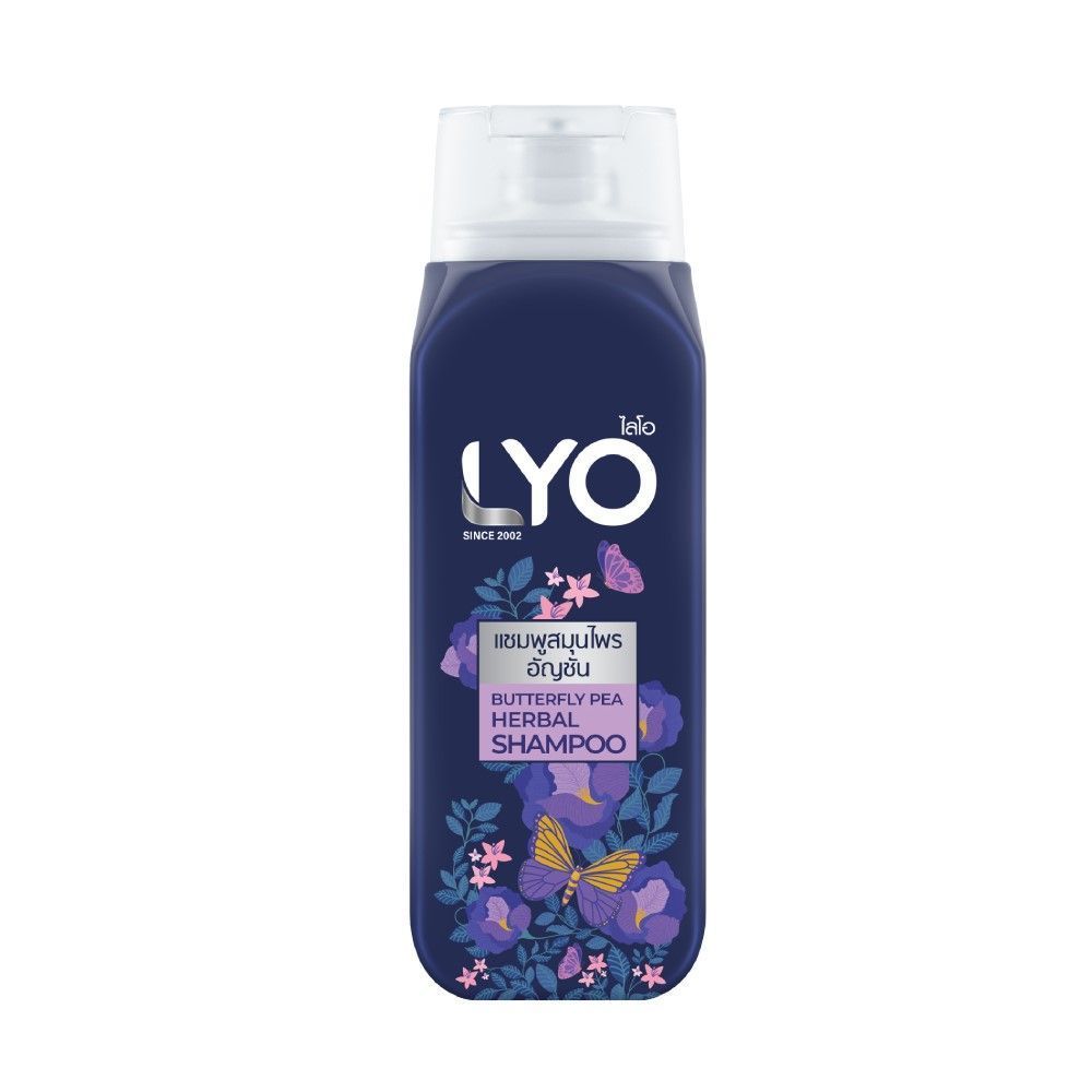 ไลโอ แชมพูสมุนไพรอัญชัน 200มล. LYO BUTTERFLY PEA HERBAL SHAMPOO 200ML.
