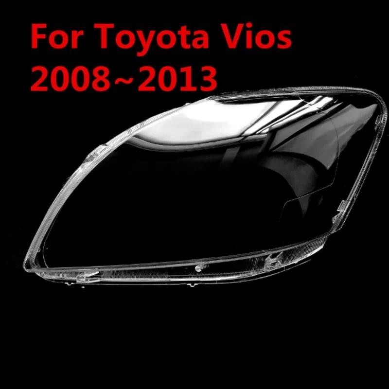 ไฟหน้าโคมไฟเชลล์ไฟหน้าเลนส์โปร่งใส Plexiglass เปลี่ยนโคมไฟเดิมสําหรับ Toyota Vios 2008 ~ 2013