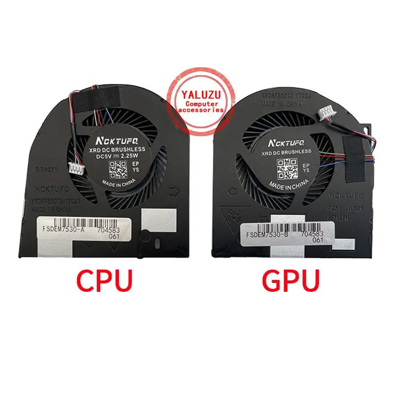 ใหม่แล็ปท็อป CPU GPU พัดลมระบายความร้อนสําหรับ Dell Precision 7530 M7530 7540 M7540 P74F X