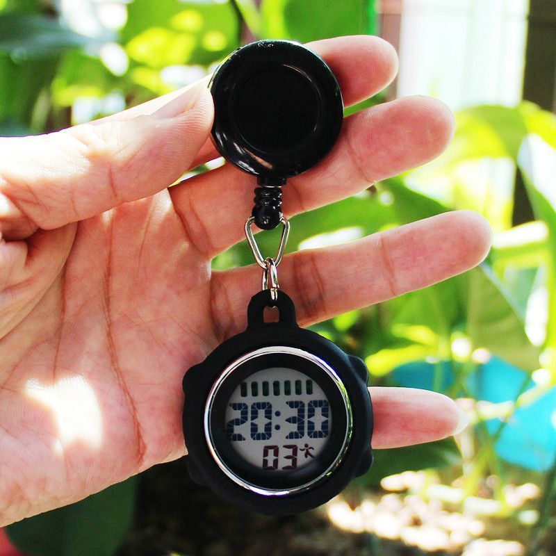 护士表胸表怀表女男可伸缩电子口袋挂表生工作夹子用夜光发光Pendant watch, compact, portable, cute hour clock, nurse pocket watch, s