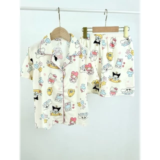 🔥มีส่งด่วน🔥ชุดนอนเด็ก 105-155 ซม. ผ้านิ่ม ลายชัด เย็น ใส่สบาย ชุดนอนเด็กแขนสั้นขาสั้น