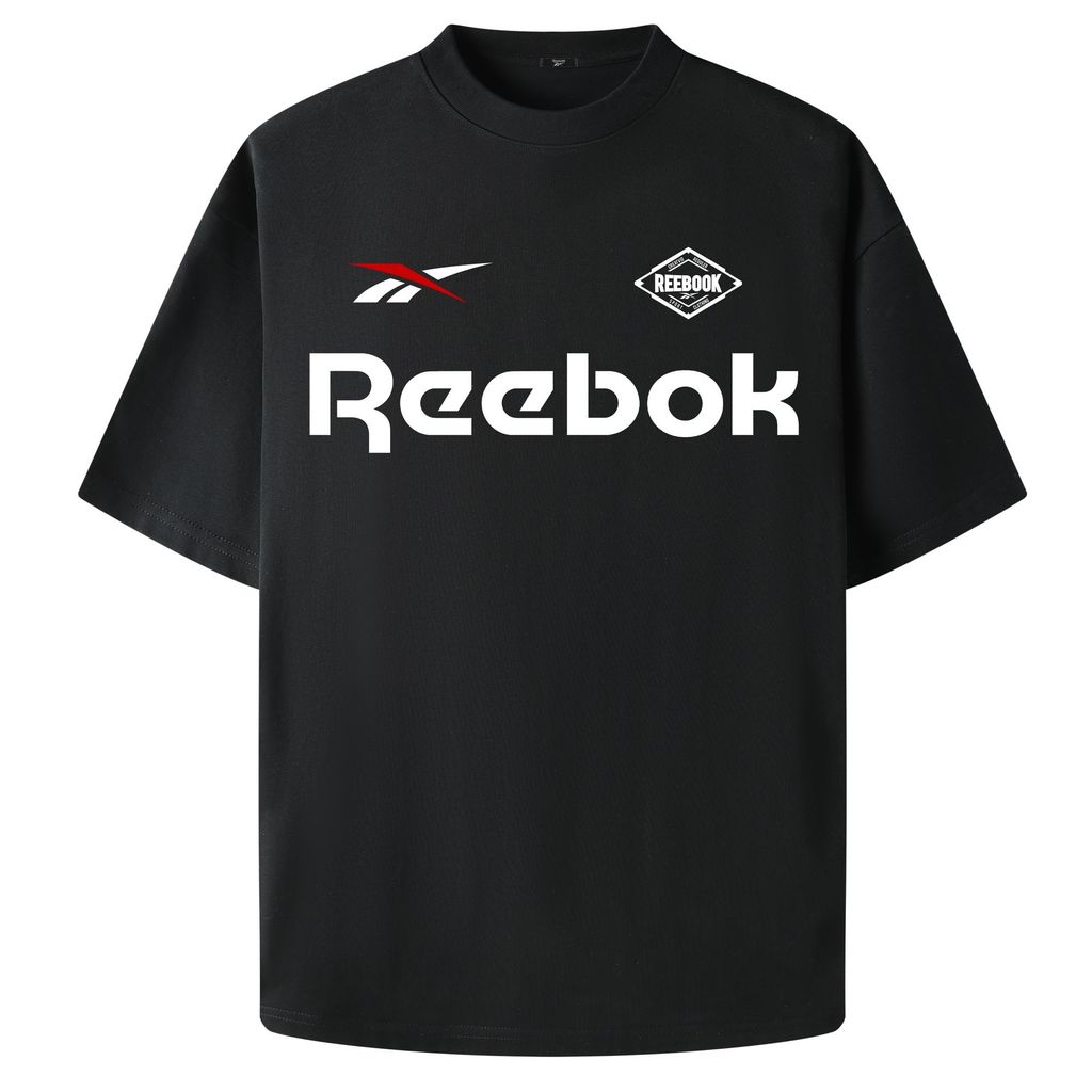 REEBOK เสื้อยืดผู้ชาย ทำจากฝ้ายบริสุทธิ์ 100% สวมใส่ง่าย ระบายอากาศได้ดี คอเต่าแขนสั้น