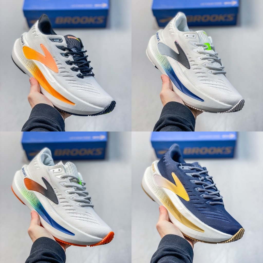 BROOKS Glycerin Max 2 รองเท้าแตะสำหรับผู้ชายและผู้หญิง ออกแบบมาเพื่อความสะดวกสบายในการออกกำลังกาย พร