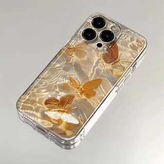 Oil Painting Water Ripple Butterfly Suitable for iphone16e/15promax Apple 14/13/12min Phone Case 7/8plus Female 11xsxr Silicone se3 All-Inclusive 6 Cool Air Cover